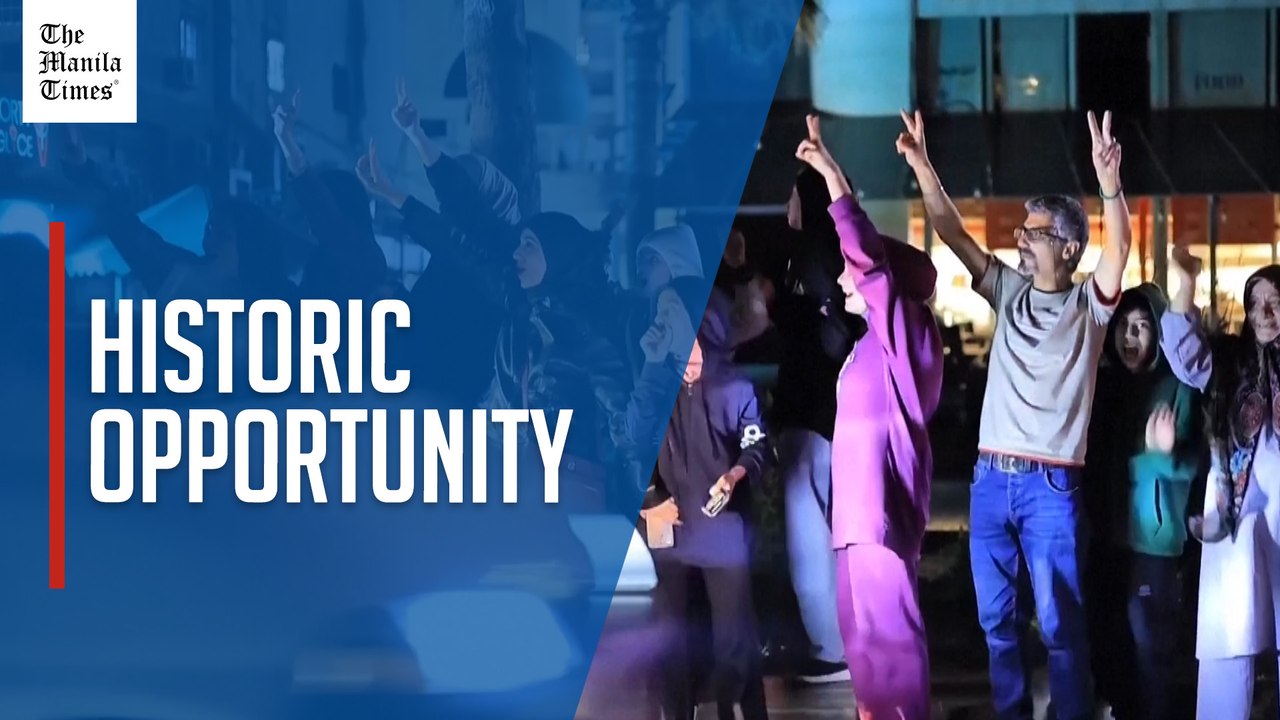 People celebrate on streets of Sidon as Lebanon-Israel ceasefire kicks in