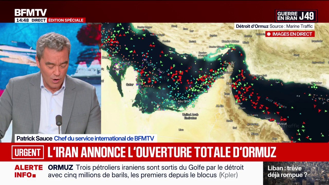 Le ministre iranien des Affaires étrangères annonce l'ouverture totale du détroit d'Ormuz