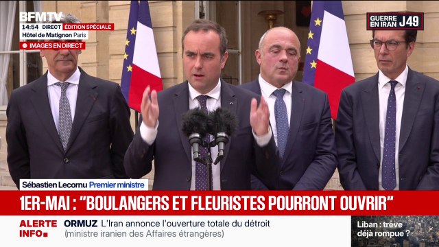 Travail le 1er-Mai: Sébastien Lecornu annonce un point d'étape à la fin du mois de mai ou au début du mois de juin