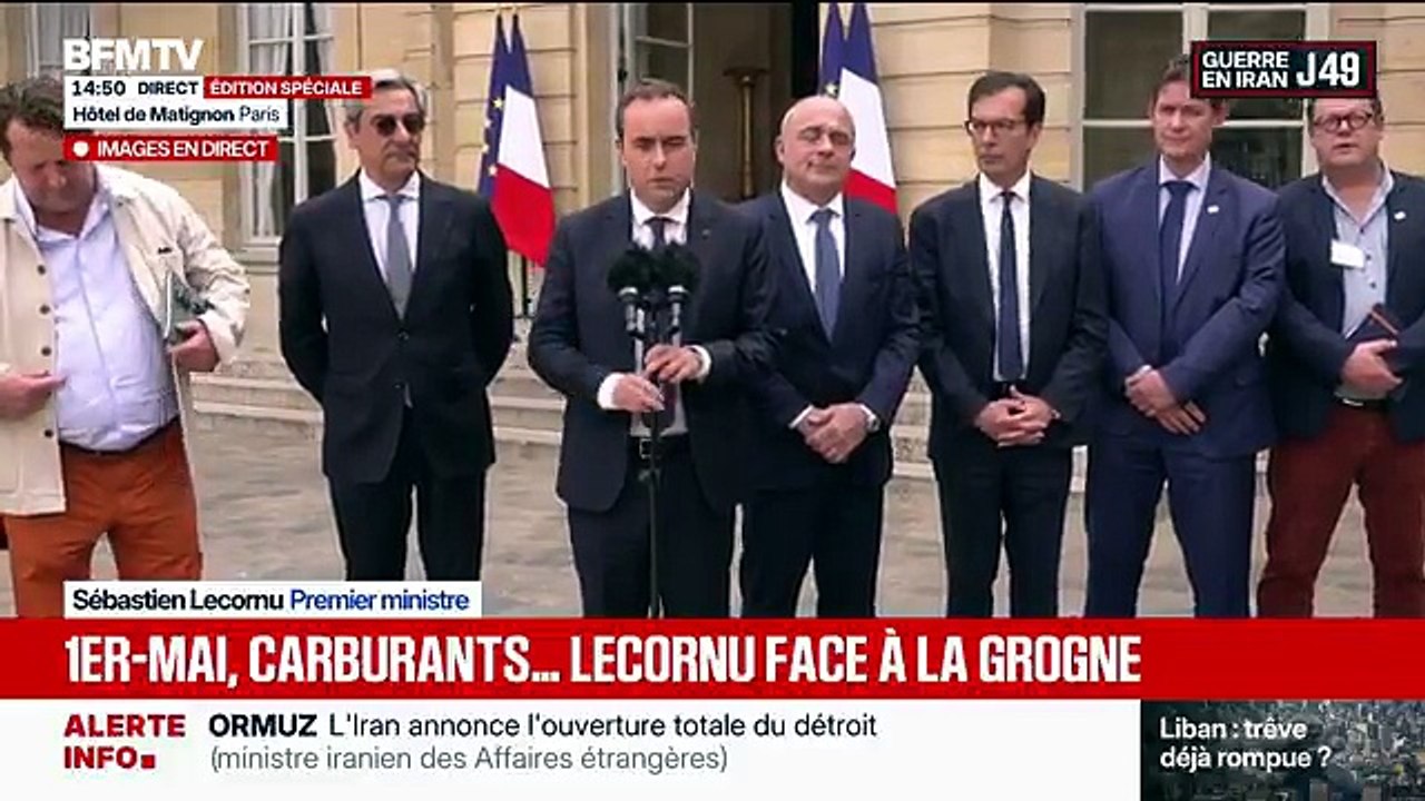 Le Premier ministre, Sébastien Lecornu, annonce que les fleuristes et les boulangers artisanaux pourront ouvrir le 1er mai avec leurs salariés cette année - VIDEO