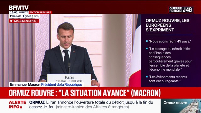 Sommet sur le détroit d'Ormuz: Nous nous opposons tous à toutes restrictions (...) qui équivaudraient à une tentative de privatiser le détroit , déclare Emmanuel Macron