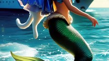 Mermaid Cat in the Sea 😻🧜‍♀️🌊  Magical Ocean Adventure ✨