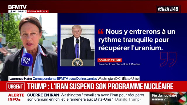 Donald Trump assure que les États-Unis travailleront avec l'Iran pour récupérer son uranium enrichi