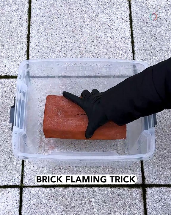 This brick is literally on fire 🔥🧱