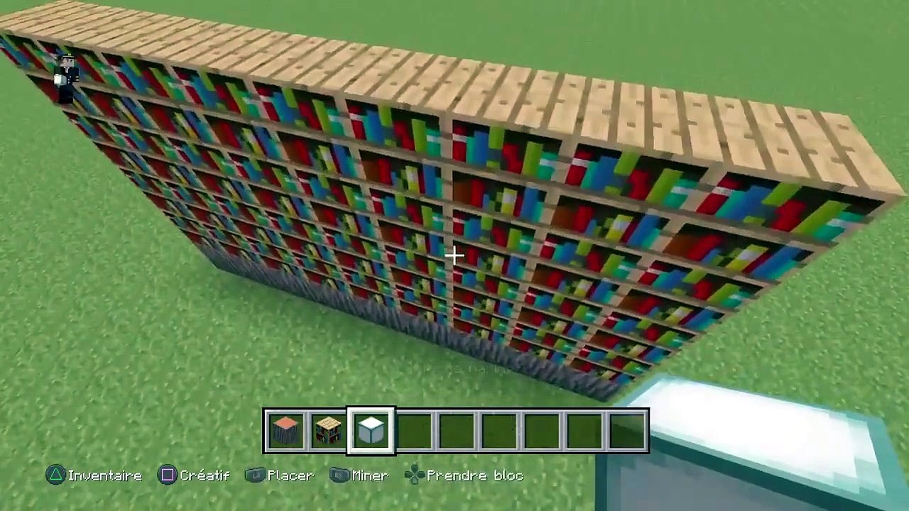 Comment faire une ÉTAGERE À LIVRES sur MINECRAFT ? 📚 #22