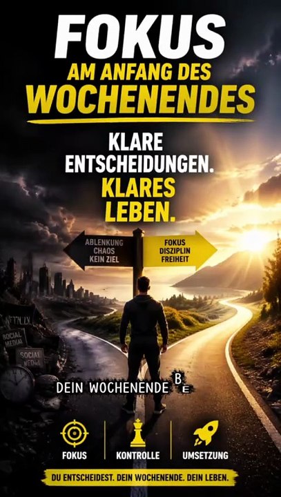 Hör auf zu zögern .Klare Entscheidungen = Klares Leben ⚡ | Fokus fürs Wochenende