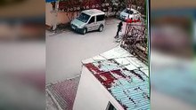 Bolu'da tartıştığı eşine aracıyla çarpıp ayaklarını ezdi; o anlar kamerada
