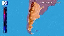 El tiempo para Argentina según el ECMWF: alerta por tormentas en el centro y el norte este fin de semana