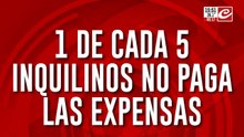 1 de cada 5 inquilinos no paga las expensas