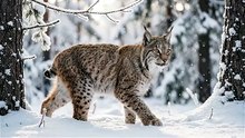 Lynx Snow Silent Hunt