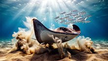 Giant Stingray Sand Ambush