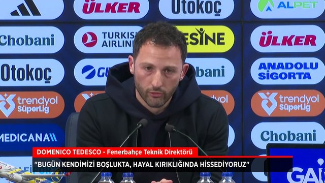 Fenerbahçe Teknik Direktörü Domenico Tedesco: Asla pes etmeyeceğiz