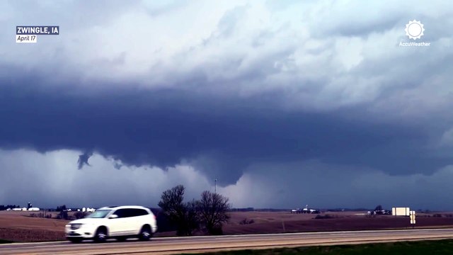 Tornado-warned storm looming over Northeast Iowa