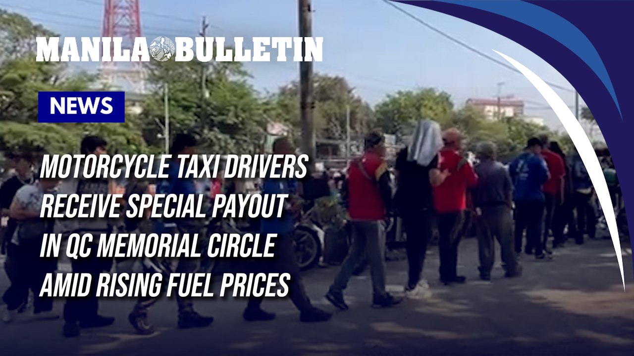 Motorcycle taxi drivers receive special payout in QC Memorial Circle amid rising fuel prices