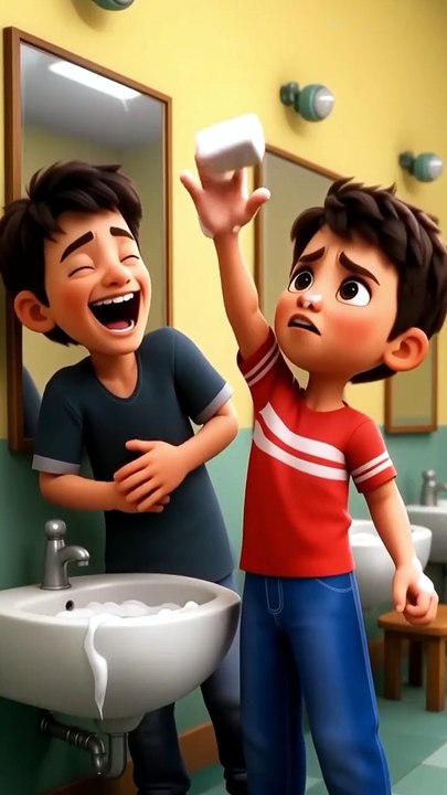 SOAP SLIP 😂 #trendingreel #comedy #funnyreels #kidsfun #baby #cartoon #funny #jokes