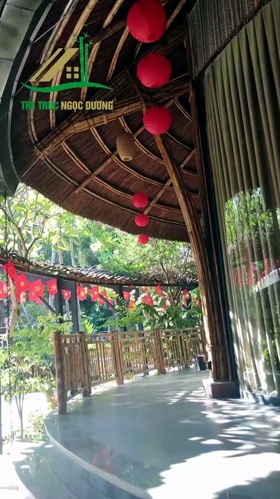 Kiến trúc nhà hàng bằng tre đang quay trở lại mạnh mẽ. Tre Trúc Ngọc Dương Nhận Thi công nhà tre mái lá trọn gói