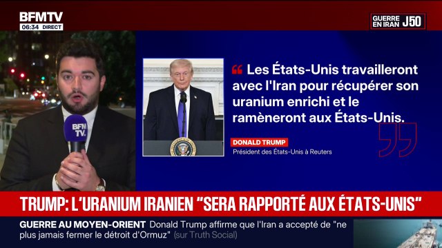Donald Trump réaffirme que les États-Unis iront chercher l'uranium iranien d'une forme beaucoup moins amicale si aucun accord n'est signé