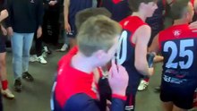 Bungaree sings the song after round two CHFL win over Dunnstown