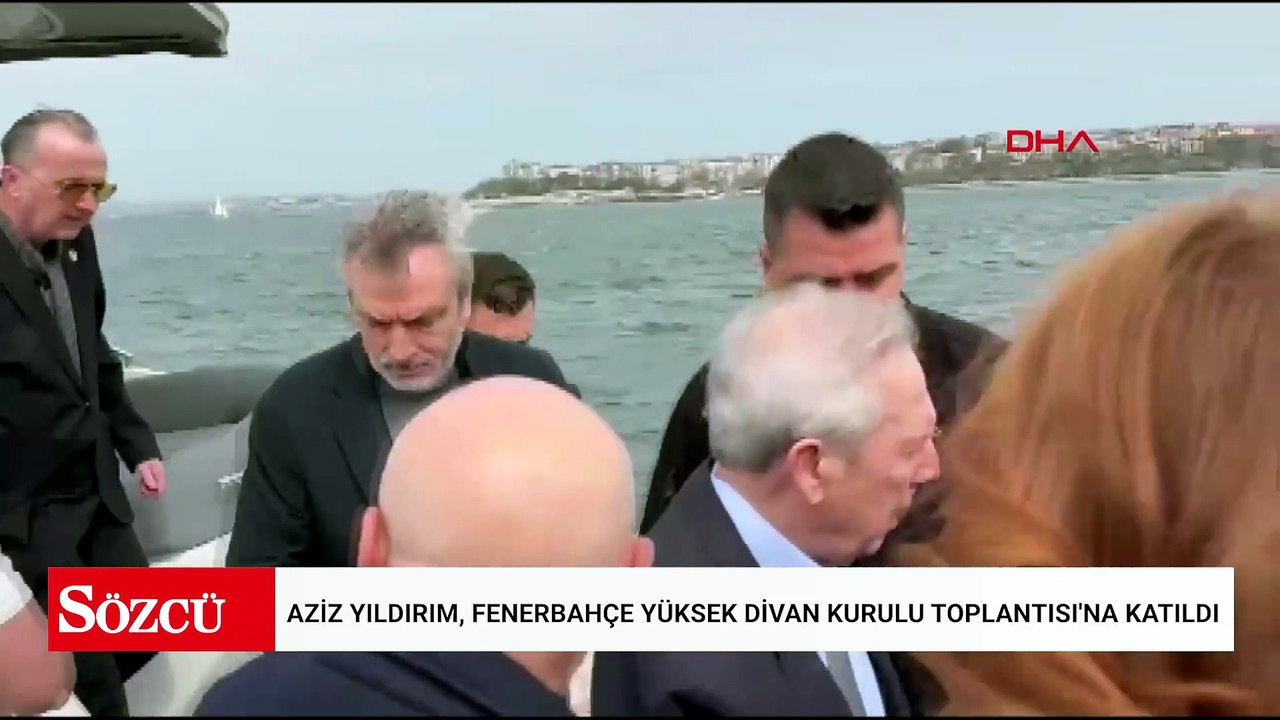 Aziz Yıldırım, Fenerbahçe Yüksek Divan Kurulu Toplantısı'na tekneyle geldi