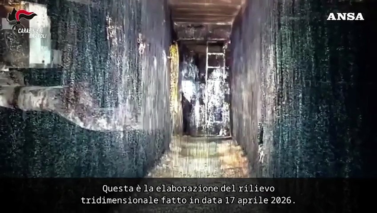 Rapina in banca a Napoli, la ricostruzione 3D del cunicolo scavato sotto il caveau