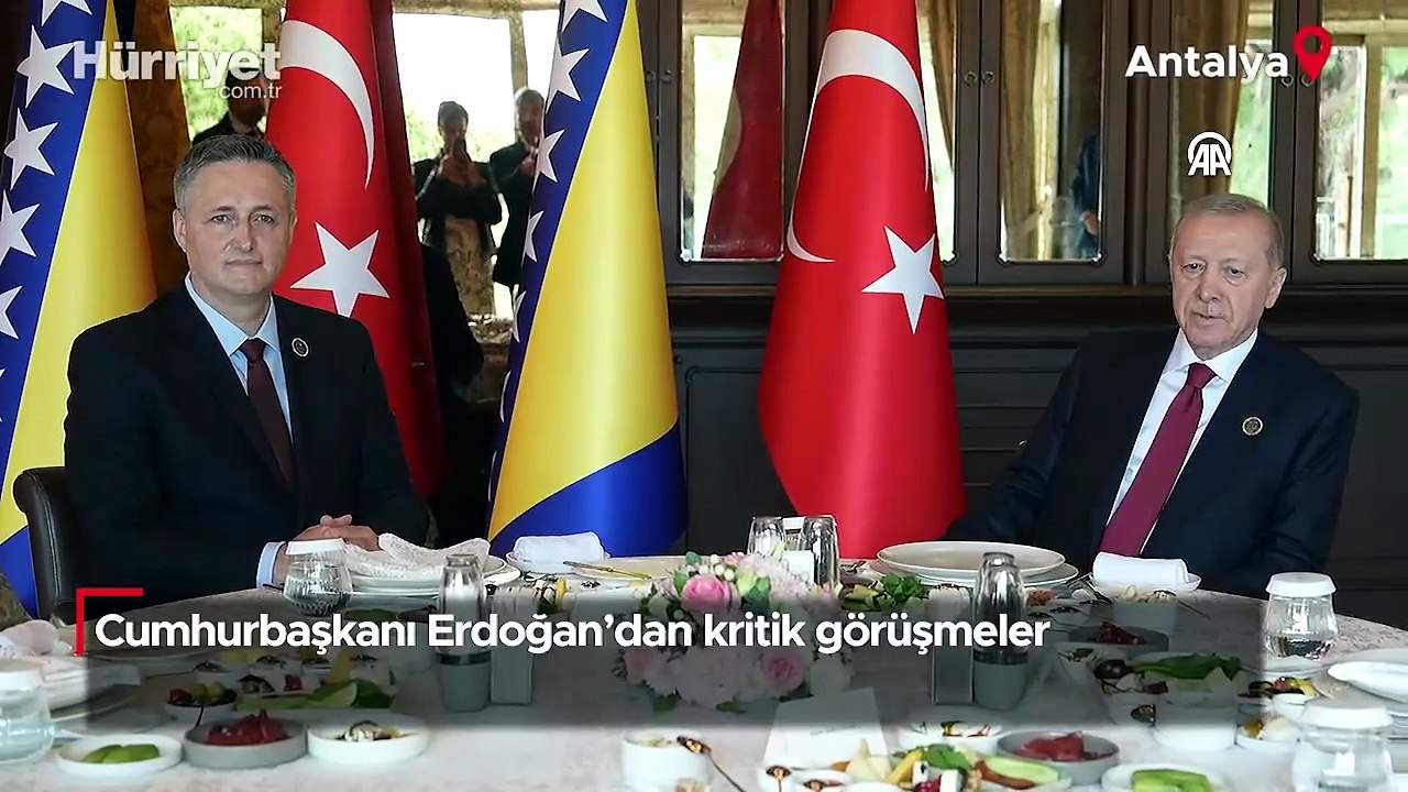 Cumhurbaşkanı Erdoğan'dan kritik görüşmeler