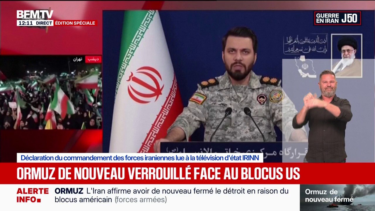 L'Iran assure que le détroit d'Ormuz restera "sous contrôle strict" tant que les États-Unis "ne lèveront pas les restrictions pesant sur liberté de circulation des navires"