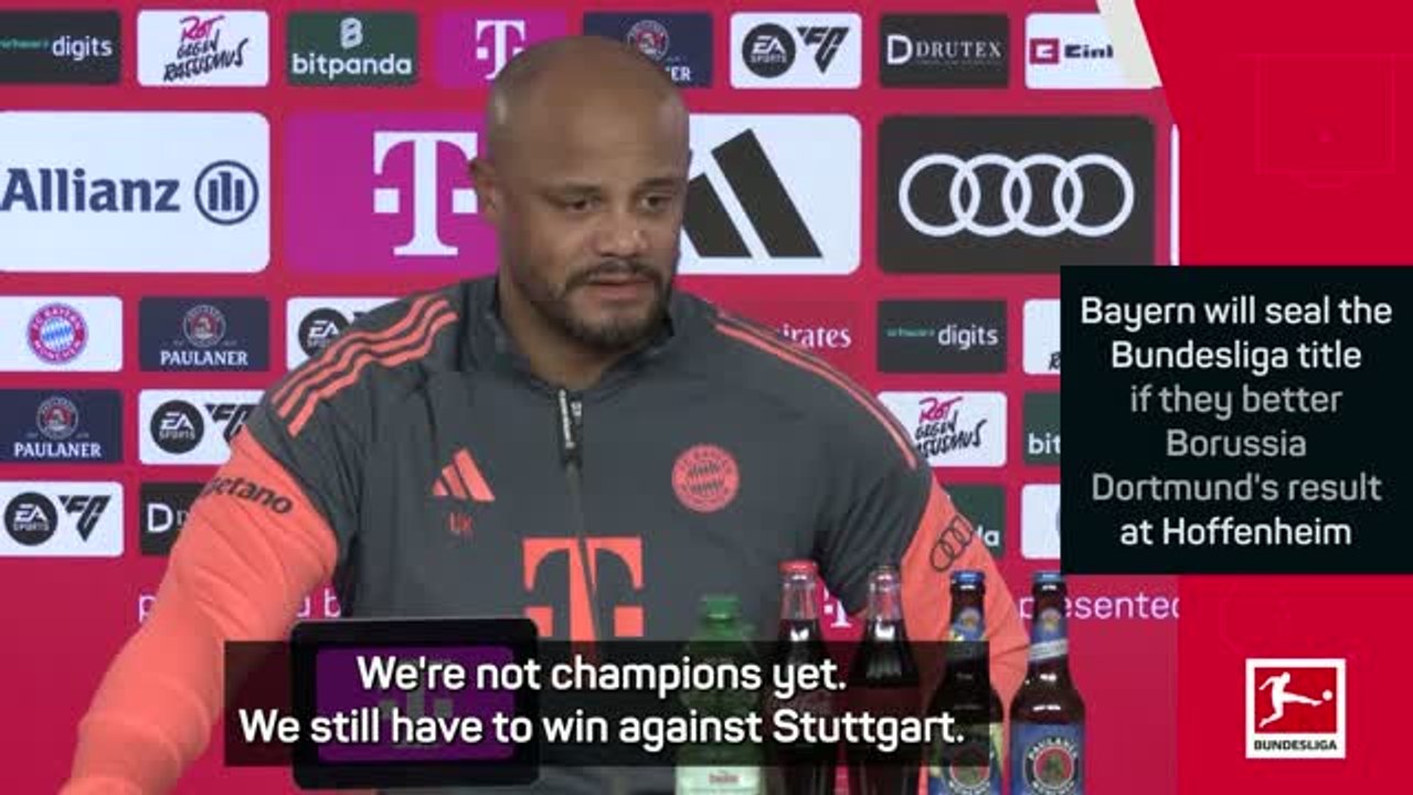 Players won't celebrate if Bayern win title against Stuttgart - Kompany