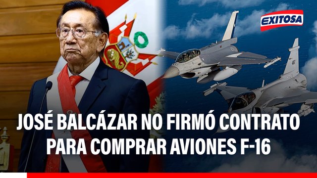 José Balcázar no firmó contrato para comprar aviones F-16: Es indignante lo que ha ocurrido