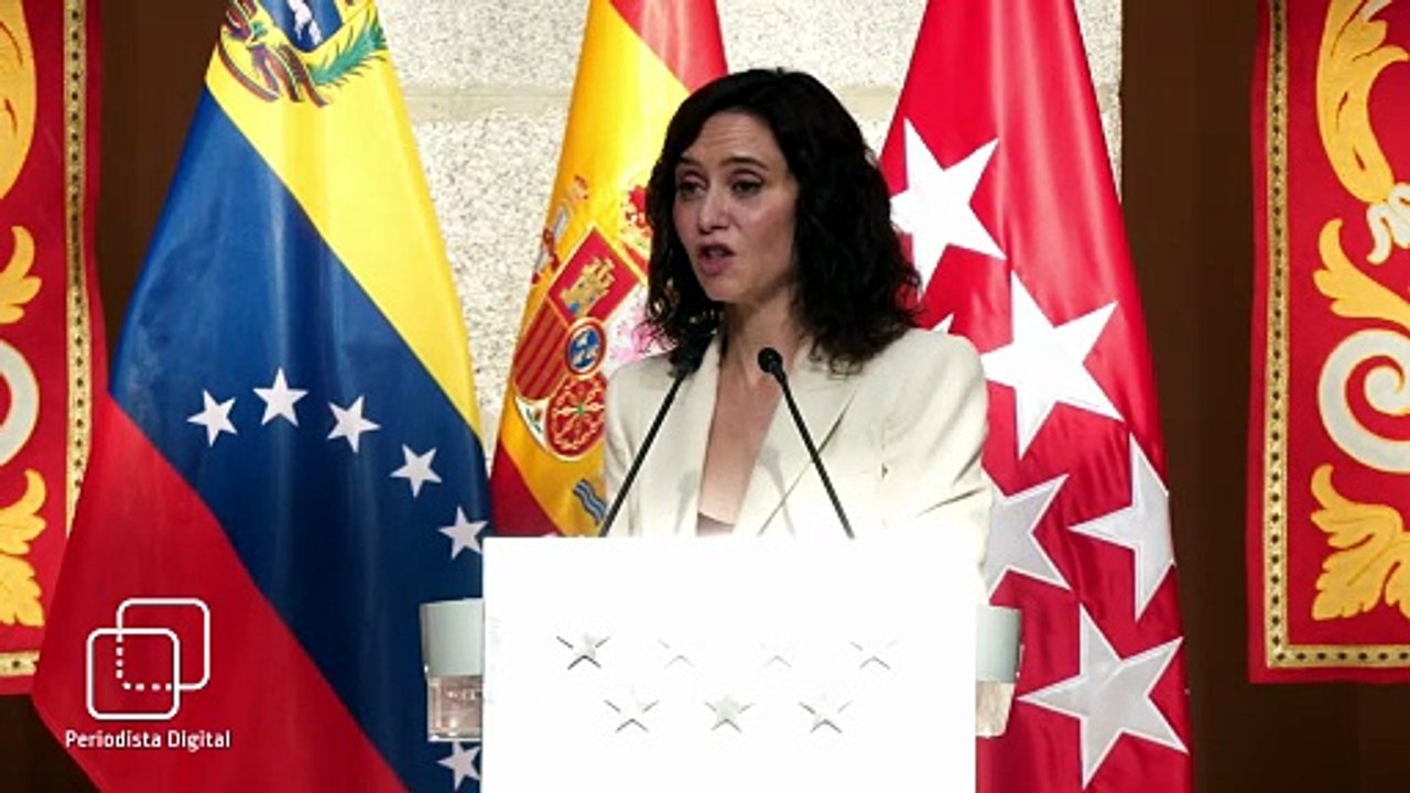 Ayuso eleva a Machado como símbolo de la libertad y proyecta su futuro como presidenta de Venezuela