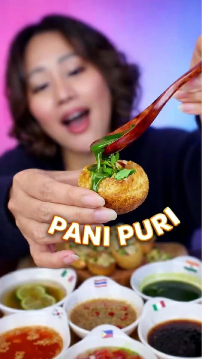 Pani Puri x 6 Sauces Good or Not  #mukbang