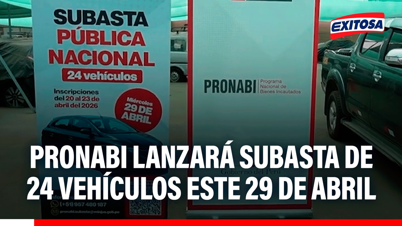 ¡A precio de regalo!  PRONABI lanzará subasta de 24 vehículos este 29 de abril: Conoce los requisitos y pasos para inscribirte