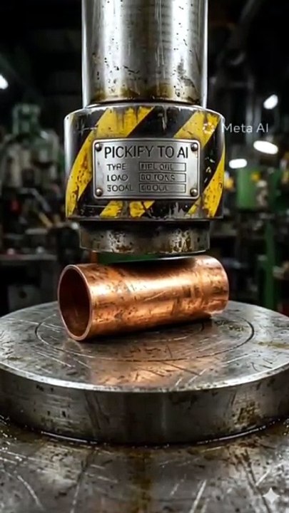 Crushing a Solid Copper Pipe Under 80 Tons 😱