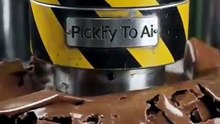 Hydraulic Press vs Giant Chocolate Bar 🍫