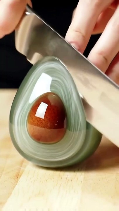 Cutting Glass Avocado ASMR 🥑 #ai #aiart #asmr #glasscutting #satisfying #asmrsounds