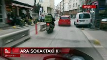 Ara sokaktaki kaza anı anbean kamerada