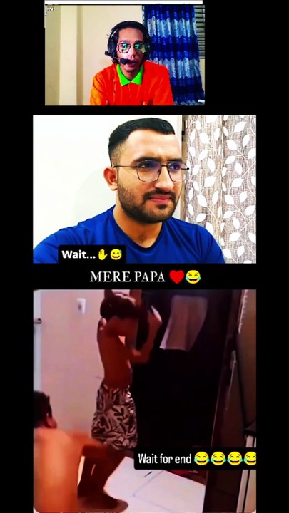 He Was Flexing. Then Dad Appeared. MERE PAPA ❤️😂