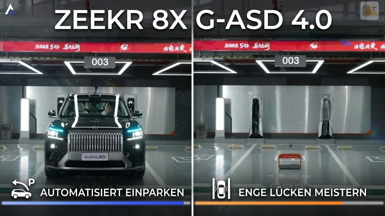 Zeekr 8X Parkassistenz in enge Parklücken mit G-ASD 4.0 System