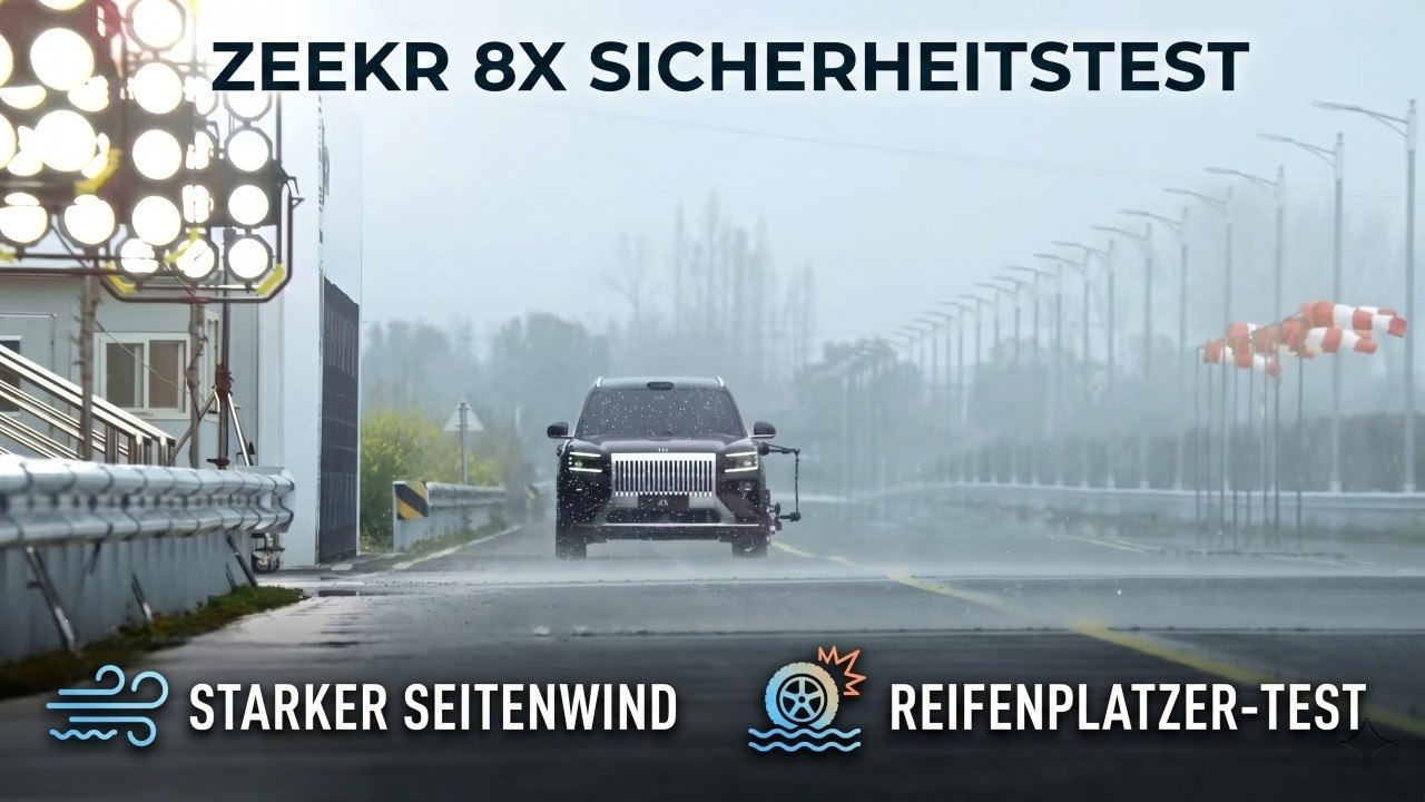 Zeekr 8X im Härtetest: Seitenwind, Reifenplazter & Aquaplaning-Check