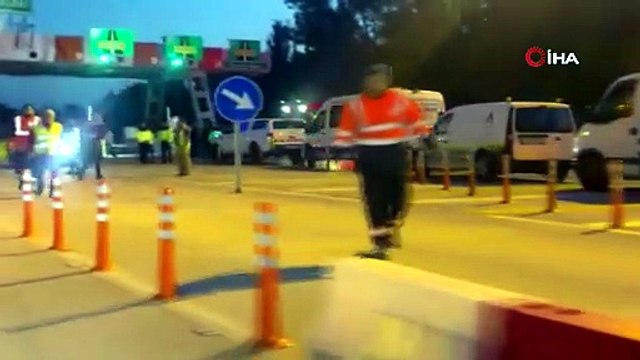 Otoyolda feci kaza: Bariyerlere çarpan otomobil alev topuna döndü, genç sürücü öldü