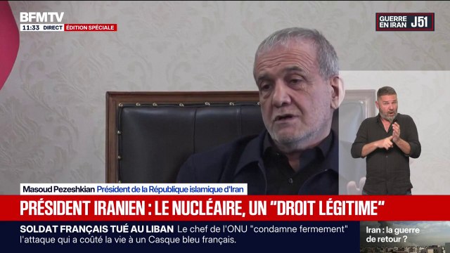 Guerre au Moyen-Orient: Nous n'avons pas déclenché cette guerre et nous n'avons pas l'intention d'attaquer qui que ce soit à l'heure actuelle , se défend le président iranien