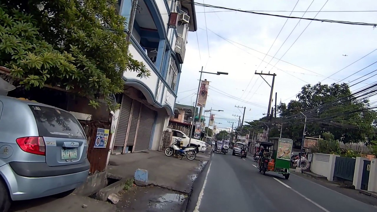 Morning Life on Santa Cruz Street in Tanza, Cavite, Philippines