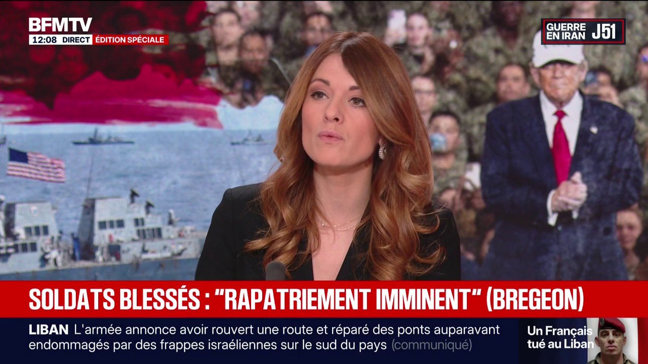 Le rapatriement des militaires français blessés au Liban pourrait être décidé "dans les tout prochains jours", indique la porte-parole du gouvernement Maud Bregeon