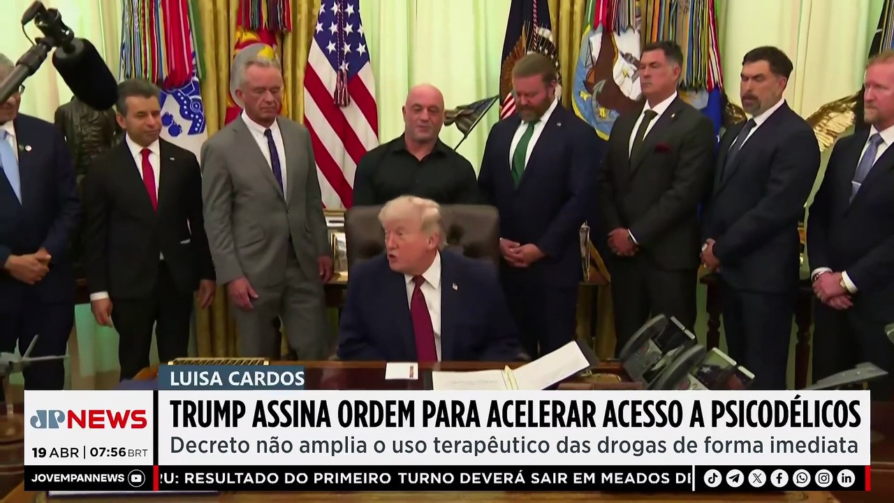 Trump assina ordem para acelerar pesquisas e acesso a psicodélicos nos EUA
