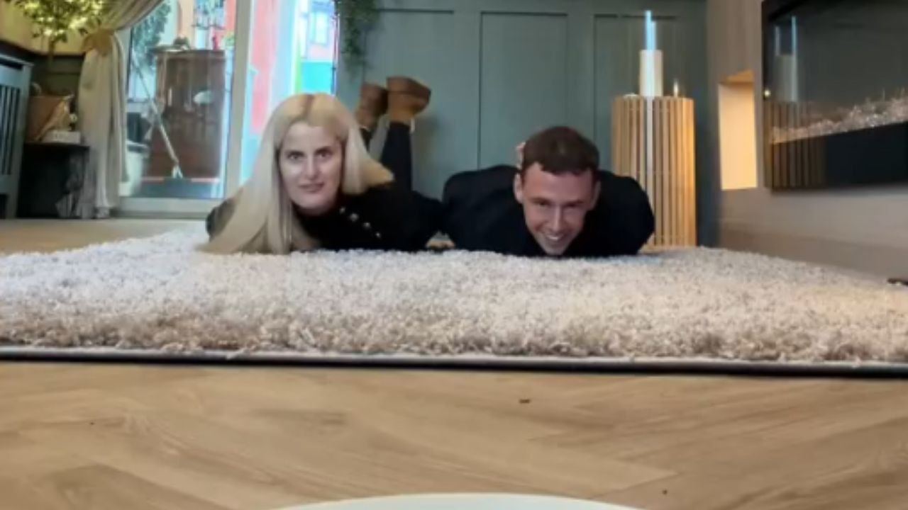 Duo Competes in A Hilarious Doughnut Race Challenge With Arms Tied