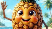 Learn Fruits for Kids: The Sweet Pineapple! 🍍 #Shorts