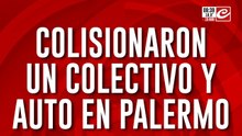 ¡Caos total en la 9 de Julio! Fuerte choque entre un colectivo y un auto paraliza el centro