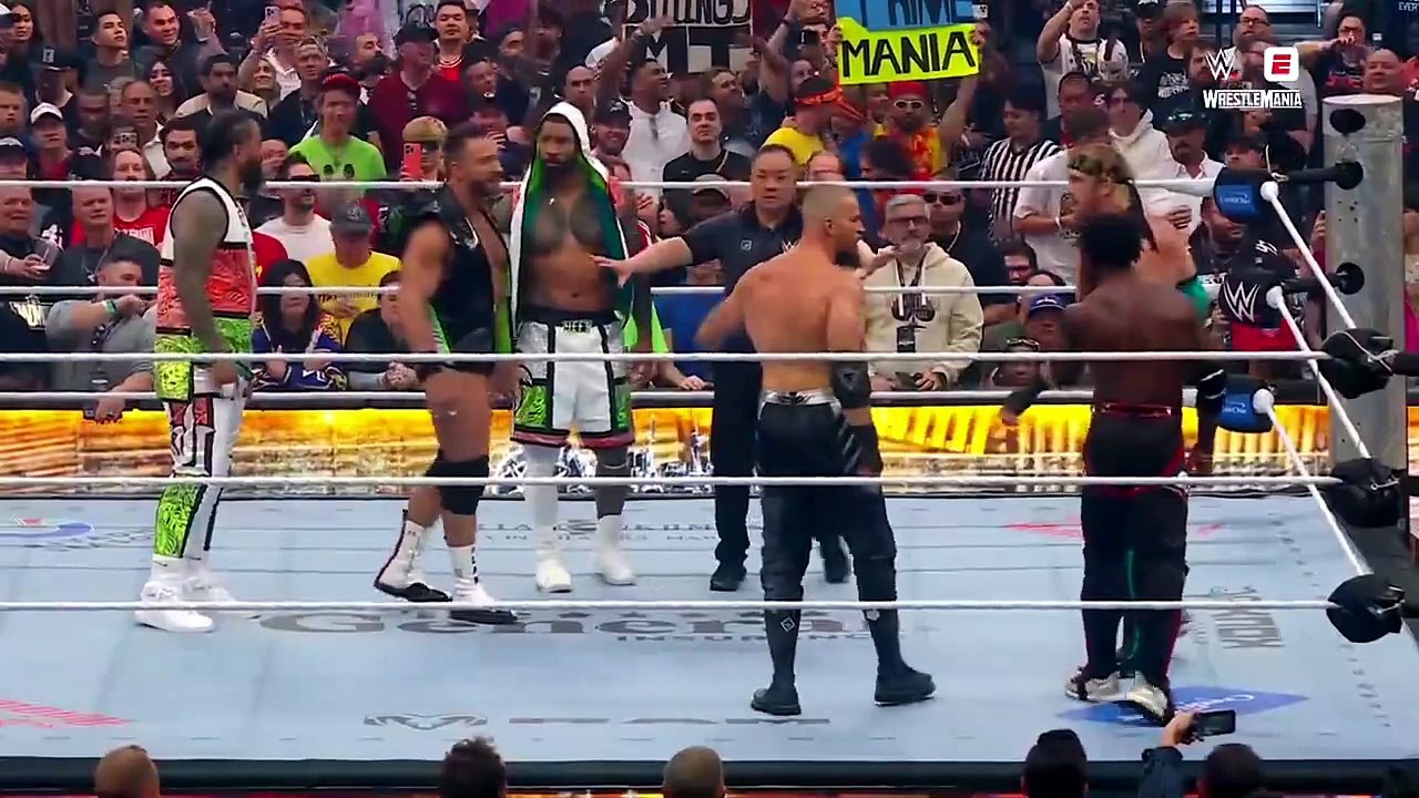 The usos and LA knight vs the vision full match WrestleMania 42