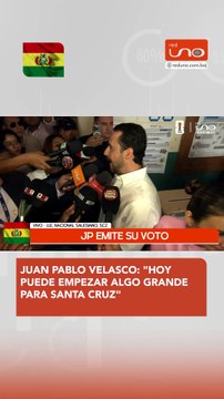 Juan Pablo Velasco emitió su voto: Hoy puede empezar algo grande para Santa Cruz