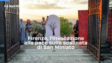 Firenze, l'invocazione alla pace sulla scalinata di San Miniato