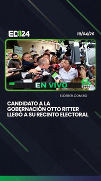 Candidato a la gobernación Otto Ritter llegó a su recinto electoral